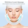 Massager twarzy EMS Urządzenie podnoszenie LED terapia Pon-PON Przekościele Tens Massager Usuń podwójny podbródek V-twarz w kształcie policzka Pasek podnoszący 230927