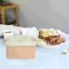 Servis bento box lunch bedårande toastformad bärbar uppdelad