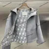 Jaqueta de designer de luxo feminina nova dupla letra lã curto com capuz pequena jaqueta dupla face marca moda blusa atacado