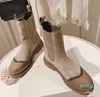 Stivaletti Chelsea scarpe in pelle pneumatici stivaletti corti stivaletti con tacco basso marchi di stilisti di lusso pesanti per calzature da donna