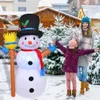 Dekoracje świąteczne LED Illumined Inflatible Snowman Air Pump Nocna lampa świąteczna dekoracja ogrodowa ogrodowe