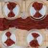テーブルナプキン6pcs結婚式の自由bohoのガーゼのためのグリーンナプキン50x50cmサービング装飾ディナータオルカクテル