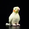 Poupées en peluche 18 cm petite vraie vie calopsitte jaune jouets en peluche perroquet doux oiseaux en peluche jouet animal cadeaux de Noël pour les enfants 230927