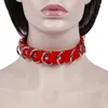 Choker Punk Gothic Leather Necklace Clavicle Chain Charming Women Neck Sleeve Dopamine Girl Unique Design Adjustable Size VG6W