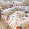 Ensembles de literie pour enfants, sans remplissage, housse de couette, drap plat, taie d'oreiller, linge de lit doux, dortoir, chambre à coucher, textile de maison