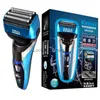 Electric Shaver Kemei Floating Four-blade Electric Razor Waterproof LCD Display Trimmer 100-240V Speeding Beard And Stubble Shaving Machine 40D YQ230928