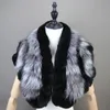 Scarves Genuine Rex Rabbit Fur Scarf With Women Winter Warm Trendy Elegant Natural Ring Female 230927