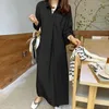 Casual Dresses Women Dress V Neck Maxi Breattable Soft Stylish Ladies Ladies 'Fall Spring Garderob Female