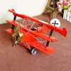 Favor de festa 1 pc/lote modelo de metal vintage avião vermelho presente veículos de brinquedo criativo casa/pub/loja decoração retro aeronaves decoração