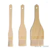 Baking Tools H8WB 3Pcs Kitchen Basting Oil Brush Wood Handle Pastry Brushes Barbecue For Spreading Butter Cooking