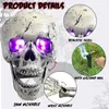 Inne impreza imprezowa Halloween LED LED Dekoracja stolika szkieletu Przerażające szkielety z światłami podwozie na podwórku Graveyard Decor Realistic Scary Skull 230927