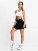 LU LU LEMONS Faldas de yoga -931 Trajes plisados Tenis Golf Pantalones cortos deportivos con bolsillo interior Leggings para mujer Pantalones transpirables de secado rápido Ejercicio para correr F