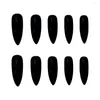 Falska naglar fast färg som bär nagel kort mandel falsk mångsidig svart lapp av löstagbar vattentät platta