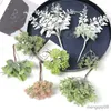 Décorations de Noël Plante artificielle verte Mini bouquet pour la décoration de la maison Jardin de Noël Décoration de mariage Guirlande de fleurs Ornements Accessoires