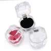 60PCS Lot Acryl Crystal Clear Pierścień Przezroczyste 3 klocki pudełka na kolorze biżuterii pudełka prezentowe