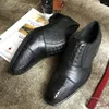 اللباس أحذية eyugaoduannanxie النعمة الجلدية الجلدية اليدوية الشؤون التجارية الرجال الحقيقي وحيد