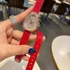 Orologi da polso Orologi da donna con diamanti alla moda Orologi sportivi casual con cinturino al quarzo in pelle intrecciata da donna