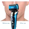 Rasoir électrique Kemei 8150 rasoir électrique Rechargeable à 3 vitesses humide et sec pour hommes barbe rasoir électrique Machine de rasage du visage système à 4 lames YQ230928