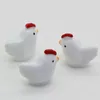 Estatuetas decorativas 100/50p mini resina com parte traseira plana artesanato micro ovos de galinha em miniatura decoração de jardim bonsai terrário suprimentos paisagem