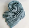 Sjaals mode vergrotende maat zachte solide dames 100 linnen sjaal zomervaart zonnebrandcrème lange sjaal elegante hijab 85x230cm 230928