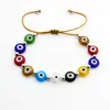 S3827 Fashion Jewelry Turkish Symbol Evil Eye Glass Beads Bracelet Handmade Weave Blue Eyes Beaded Bracelets