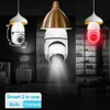 Objectif CCTV 1/2/3 pièces ampoule E27 caméra de Surveillance automatique suivi humain couleur Vision nocturne moniteur de sécurité intérieur Zoom caméras domestiques YQ230928