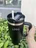 40oz with silvery Logo stainless steel tumblers handle lid straw big capacity beer mugs THE QUENCHER H2 0 FLOWSTATE tumber water b288q