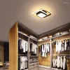 Ceiling Lights Modern Crystal Flush Mount Chandelier LED Light Fixture Square Lamp With Remote For Foyer Hallway Living