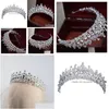 Bijoux de cheveux baroques magnifiques diadèmes de couronne de mariée Vintage Sier plaqué perles de cristal diadème pour femmes accessoires 220831 Drop Deliv Dhncn