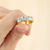 Pierścienie klastra AIBEF Wysokiej jakości regulowane kobiety otwierające palec palec Pierścień sześcienna cyrkonia miedziana miedziana vintage biżuteria luksusowa akcesoria
