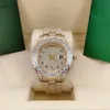 Men's watch full automatic mechanical watch size 44mm beautiful diamond beaded sapphire mirror waterproof function men like a307V