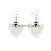 Boucles d'oreilles bâton pour femmes mignon Halloween horreur Satan chauve-souris Zombie citrouille squelette noël père noël Elk faon bonhomme de neige filles cadeau Dan Smtwk