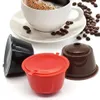 スプーンブラシキッチンアクセサリー付きネスカフェグストコーヒーフィルター用の3 PCS再利用可能なコーヒーフィルターカップ補充可能248W