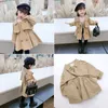 Jacken 311 Jahre Frühling Herbst Baby Mädchen Koreanischen Stil Kawaii Graben Kleinkind Midlong Jacke Lange Ärmel Kinder Kleidung Oberbekleidung 230927