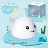 Baby Bath Toys Baby Bath Toys Whale Automatic Spray Water Bath Toy With LED Light Sprinkler Bathtub Duschleksaker för småbarn Kids Boys 230928