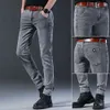 Vêtements de créateurs Hommes Automne Mode Coréenne Hommes Élastique Stretch Coupe Serrée Polyvalent Jeunesse Mince Mâle Skinny Jeans Pantalon Pantalon