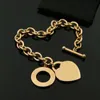 Colliers et bracelets en acier inoxydable t lettre pêche coeur argent commerce extérieur dames amour collier pendentif pour femme Q3G9