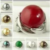 Whole 14mm South Sea shell pearl Bead Gemstone Jewelry Ring Size 6 7 8 9226e