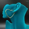 Boucles d'oreilles créoles à la mode pour femmes, grand cœur d'amour, tendance, mignon, géométrique, bijoux de déclaration, cadeau de fête, 2023