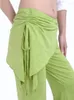 Stage Wear Drawstring Oriental Belly Dance Skirt Pants Fantasia Jazz Solid Color Chinese Folk Arab Clothes Woman Latin Ruffle Gypsy