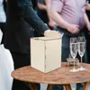 Impreza materiałów ślubnych po pudełku DIY drewniana koperta Gift Karta sugestia