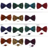 Bow Ties wielobarwne kreatywne krawat z piórkiem moda wykwintna ręka wykonana ręka Bowtie Groom Broom Pin Wedding Party Night Club Mężczyźni