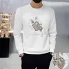 Maglietta da uomo maglietta a maglietta per le giacche da tees giacca da moda uomo in piedi ricamo a cavallo maglietta a maniche lunghe Selda uomo abbigliamento sportivo m-4xl