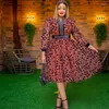 Ethnische Kleidung Afrikanische Kleider Für Frauen Herbst Nigeria Türkei Afrika Kleidung Elegante Party Spitze Mesh Langarm Kleid Mode Fee