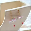 Dangle Chandelier Brincos Bonito Colorido Arco-íris Guarda-chuva Drop Mulheres Coreano Liga S925 Agulha Gancho Doce Meninas Designer Exclusivo Jewe Dhbqb