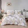 Sängkläder sätter dubbeluppsättning Single Däcke Gold 2 Twin Quilt Pillowcases Queen Modern Print Soft Comant Style King 230927