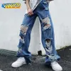 ملابس Y2K للسيدات جينز جينز هاي ستريت جينز فضفاضة الصيف تطهير الحريم الشرير على نطاق واسع السراويل الجينز جينز الرجال