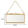 Cornici Retro Double Side Glass Metal Po Frame Industrial Vintage Oro Trasparente Pianta Fiore Campione Supporto da appendere a parete