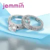 White Bridal Wedding Ring Set Jewelry Promise CZ Stone Wedding Rings for Women Original Silver Jewelry294K