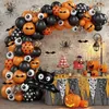 Altri articoli per feste per eventi Zucca di Halloween Palloncino Ghirlanda Kit arco Nero Arancione 3D Ragno pipistrello Adesivi Decorazione palloncini per occhi 230921